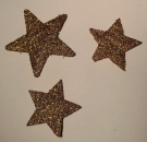 Sisal-Stern gold mit Glitter